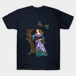 Lady with macaws T-Shirt